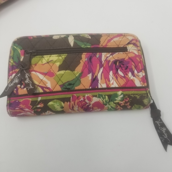 Vera Bradley English Rose Quilted Cassidy Shoulder Bag Turn Lock Wallet Set of 2 - Picture 11 of 15